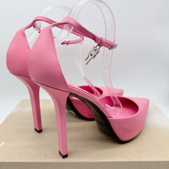 GIVENCHY G-lock LOGO Platform Womens Leather Pump In Bright Pink EU 36.5 $995 - Picture 5 of 13